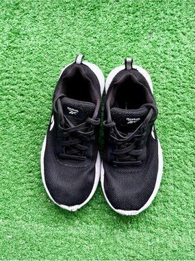 Reebok Black White Athletic Running Sneakers Shoes Kids' US 12